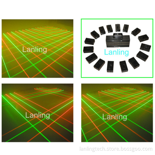 Disco Laser Light Projector Laser Curtain 32 Lens Red Green Ln500